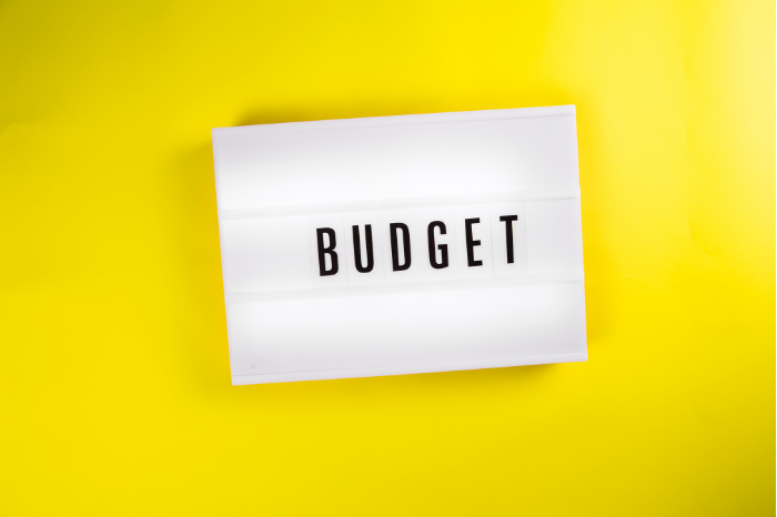 An image of the word 'BUDGET' on a yellow background.