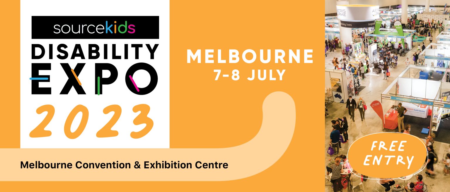 Source Kids Disability Expo 2023 Melbourne banner.